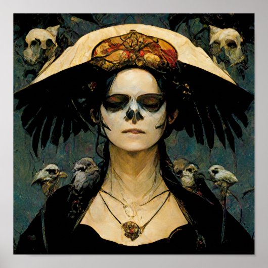 Raven Hexe 4 Fantasy Horror Goth Gothic Poster (Vorne)