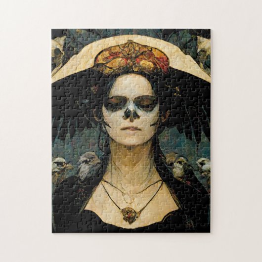 Raven Hexe 4 Fantasy Horror Goth Gothic Puzzle (Vertikal)