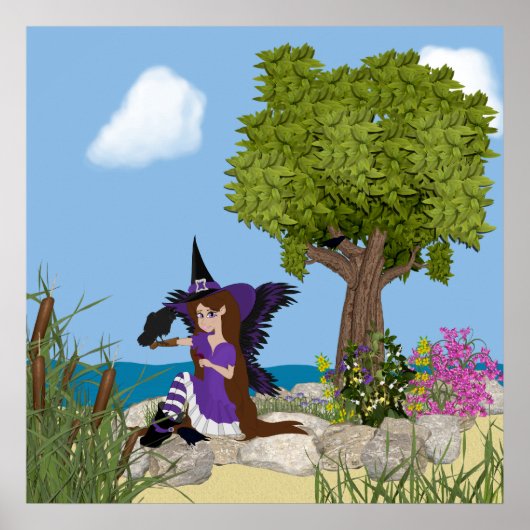 Raven-Hexe-Fee drucken Poster (Vorne)