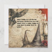 Raven | Hexenhats | Kerze | ROSE HALLOWEEN-PARTY Einladung (Rückseite)