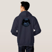 Raven Hoodie Jacket Men's Raven Crow Hooded Shirt (Schwarz voll)