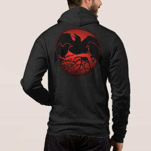 Raven Hoodie Jacket Men's Raven Crow Hooded Shirt
