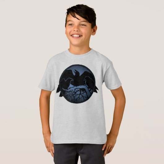 Raven Hoodie Kid's Raven / Crow Art Sweatshirts (Vorne ganz)