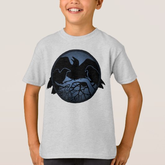 Raven Hoodie Kid's Raven / Crow Art Sweatshirts (Vorderseite)