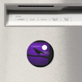 raven_illustr_Vector_Clipart lila Magnet (In Situ (Geschirrspüler))