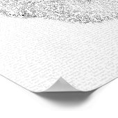 Raven Illustration aus "The Raven" Gedicht Text Poster (Ecke)