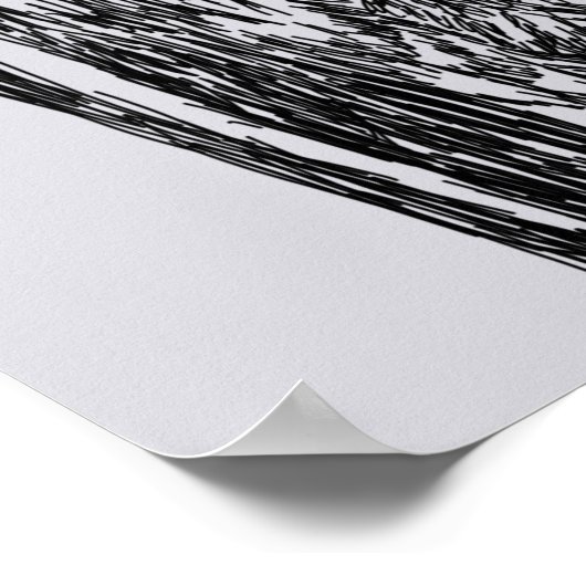 Raven Illustration Poster (Ecke)