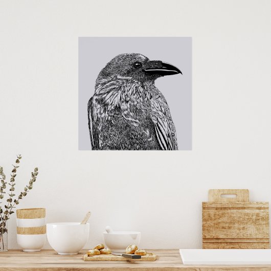 Raven Illustration Poster (Küche)