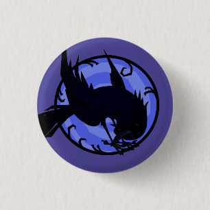 RAVEN ILLUSTRATION RUNDE SCHALTFLÄCHE BUTTON