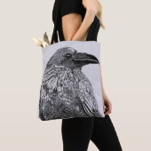 Raven Illustration Tote Bag Tasche (Von Nahem)