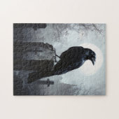 Raven im Friedhof Gothic Puzzle (Horizontal)
