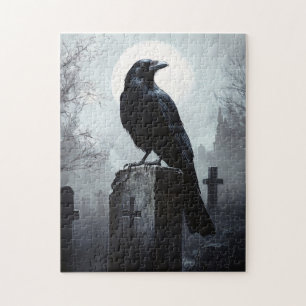 Raven im Friedhof Gothic Puzzle