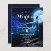 Raven in der Dunklen Himmel Goth Wedding Inv (Vorne/Hinten)