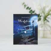 Raven in der Dunklen Himmel Goth Wedding Inv (Stehend Vorderseite)