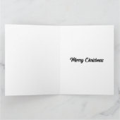 Raven in der Weihnachtsmannmütze Weihnachten Karte (Innenseite)