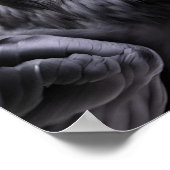 Raven in einer Weihnachtsmannmütze Poster (Ecke)