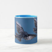 Raven in Flight Wildlife Lover Tasse (Zentrum)