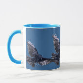 Raven in Flight Wildlife Lover Tasse (Links)