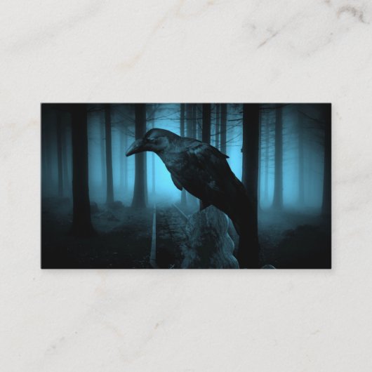 Raven in Forest Visitenkarte (Vorderseite)