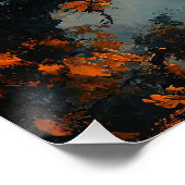 Raven in Misty Autumn Forest Poster (Ecke)