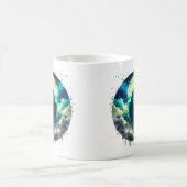 Raven in Mondlicht Kaffeetasse (Mittel)