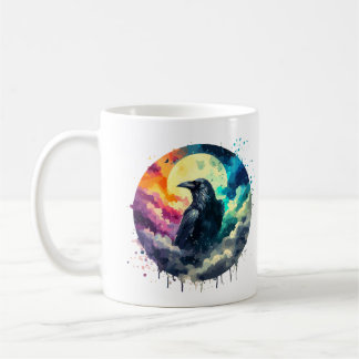 Raven in Mondlicht Kaffeetasse