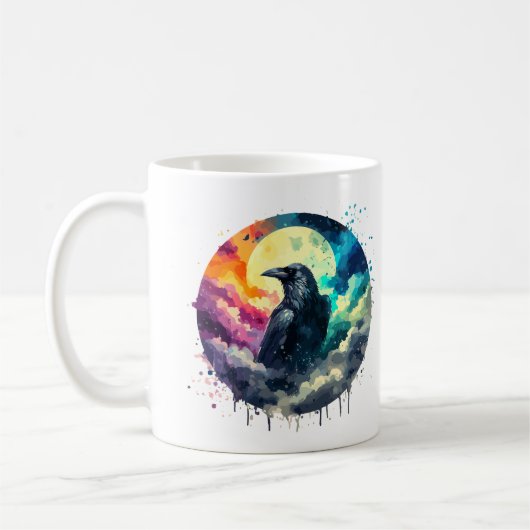 Raven in Mondlicht Kaffeetasse (Links)