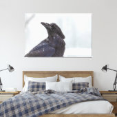 Raven in Snow Leinwanddruck (Insitu (Schlafzimmer))