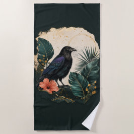 Raven in the Emerald Garden Strandtuch