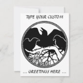 Raven Invitations Personalisiert Native Art Card Einladung (Vorderseite)