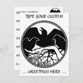Raven Invitations Personalisiert Native Art Card Einladung (Vorne/Hinten)
