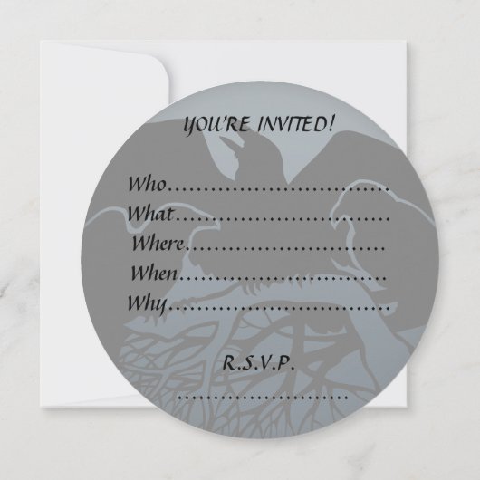 Raven Invitations Personalisiert Native Art Card Einladung (Rückseite)