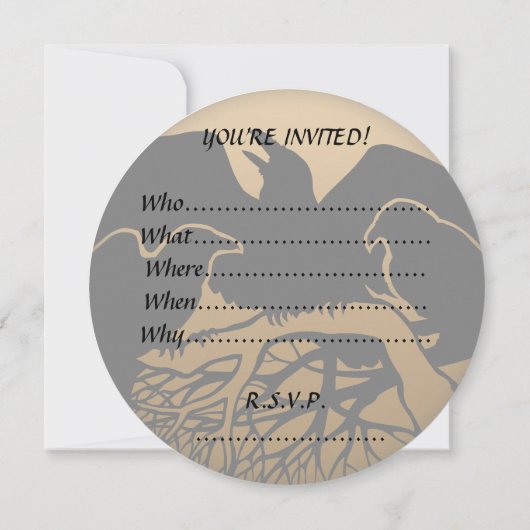 Raven Invitations Personalisiert Native Art Card Einladung (Rückseite)