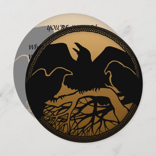 Raven Invitations Personalisiert Native Art Card Einladung (Vorne/Hinten)