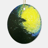 Raven Keramik Ornament (Links)