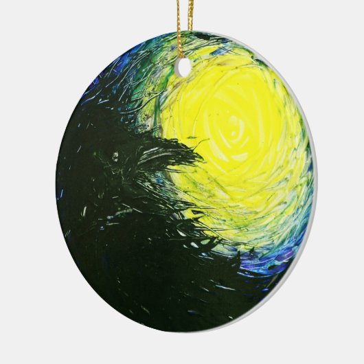 Raven Keramik Ornament (Links)