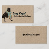 Raven Kraft Cosy Knitting Crochet Handmade Scarf Visitenkarte (Vorne/Hinten)