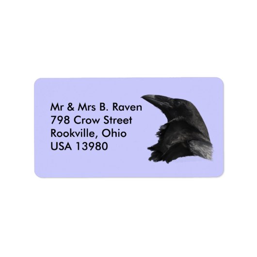 Raven Labels Adressaufkleber (Vorne)