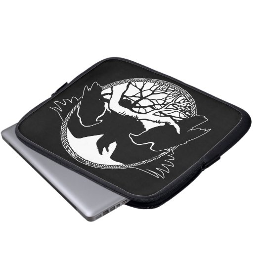 Raven Laptop Sleeve Spirit Animal Tablet Hüllen (Vorne Knopf)