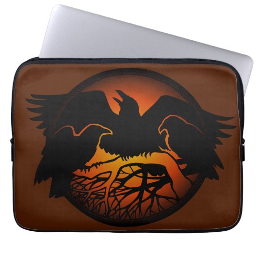Raven Laptop Sleeve Spirit Animal Tablet Hüllen (Vorderseite)