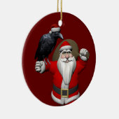 Raven Love Santa Claus Keramik Ornament (Rechts)