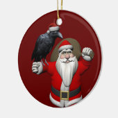 Raven Love Santa Claus Keramik Ornament (Links)