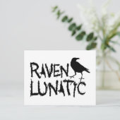 Raven Lunatic Black Crow Postkarte (Stehend Vorderseite)