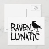 Raven Lunatic Black Crow Postkarte (Vorne/Hinten)