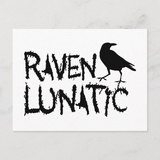 Raven Lunatic Black Crow Postkarte (Vorderseite)