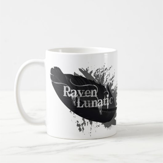 Raven Lunatic Fusion Zitat für Vogelliebhaber Kaffeetasse (Links)