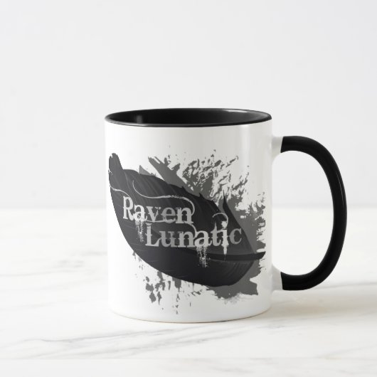 Raven Lunatic Fusion Zitat für Vogelliebhaber Tasse (Rechts)