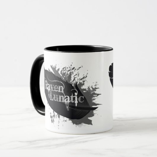 Raven Lunatic Fusion Zitat für Vogelliebhaber Tasse (Vorderseite Links)
