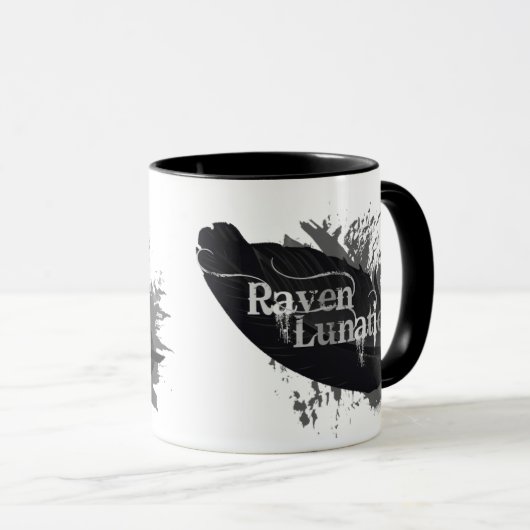 Raven Lunatic Fusion Zitat für Vogelliebhaber Tasse (VorderseiteRechts)