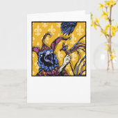 Raven Mad - Blank Inside Pop Goth Nightmare  Karte (Gelbe Blume)